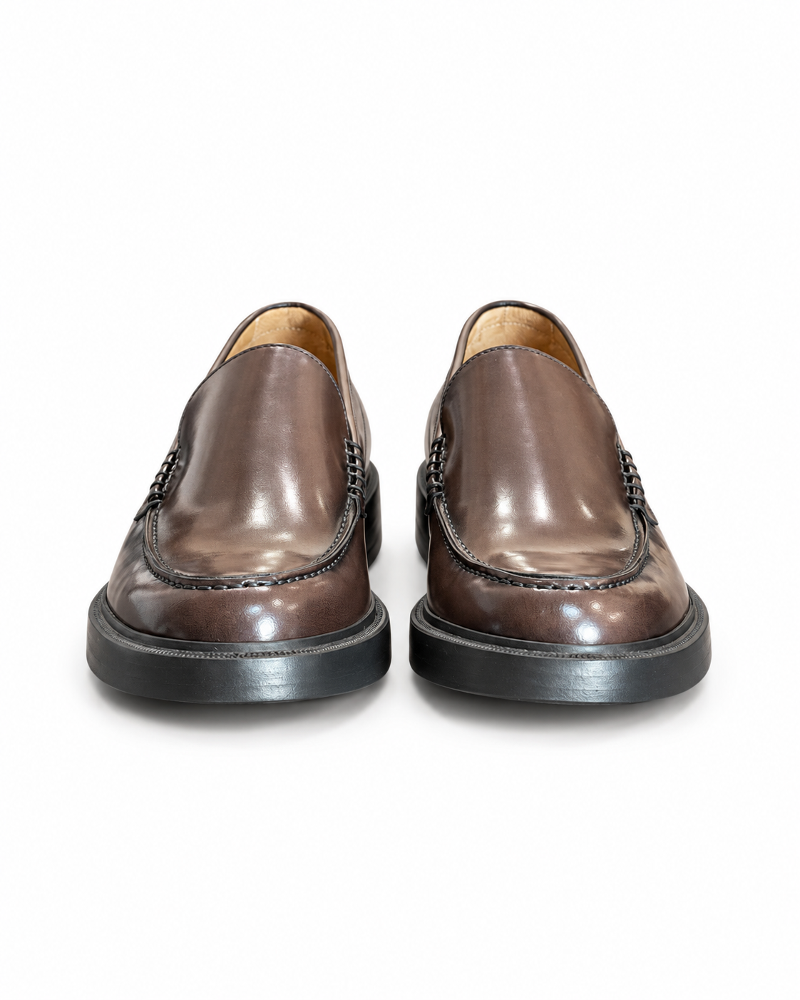 Mocassino Marechiaro 1962 0645W62 in vitello spazzolato testa di moro, vista frontale | NICOECOSTORE.IT
