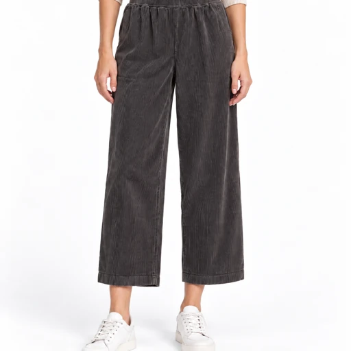Pantaloni donna Keeling Eline 15038 in velluto a coste, vista frontale alternativa, colore scuro
