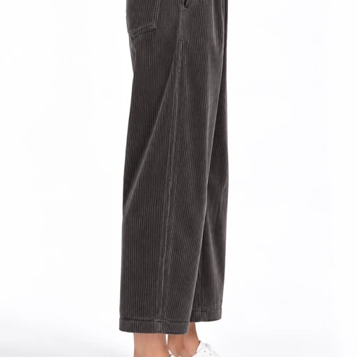 Pantaloni donna Keeling Eline 15038 in velluto a coste, vista laterale alternativa, colore scuro