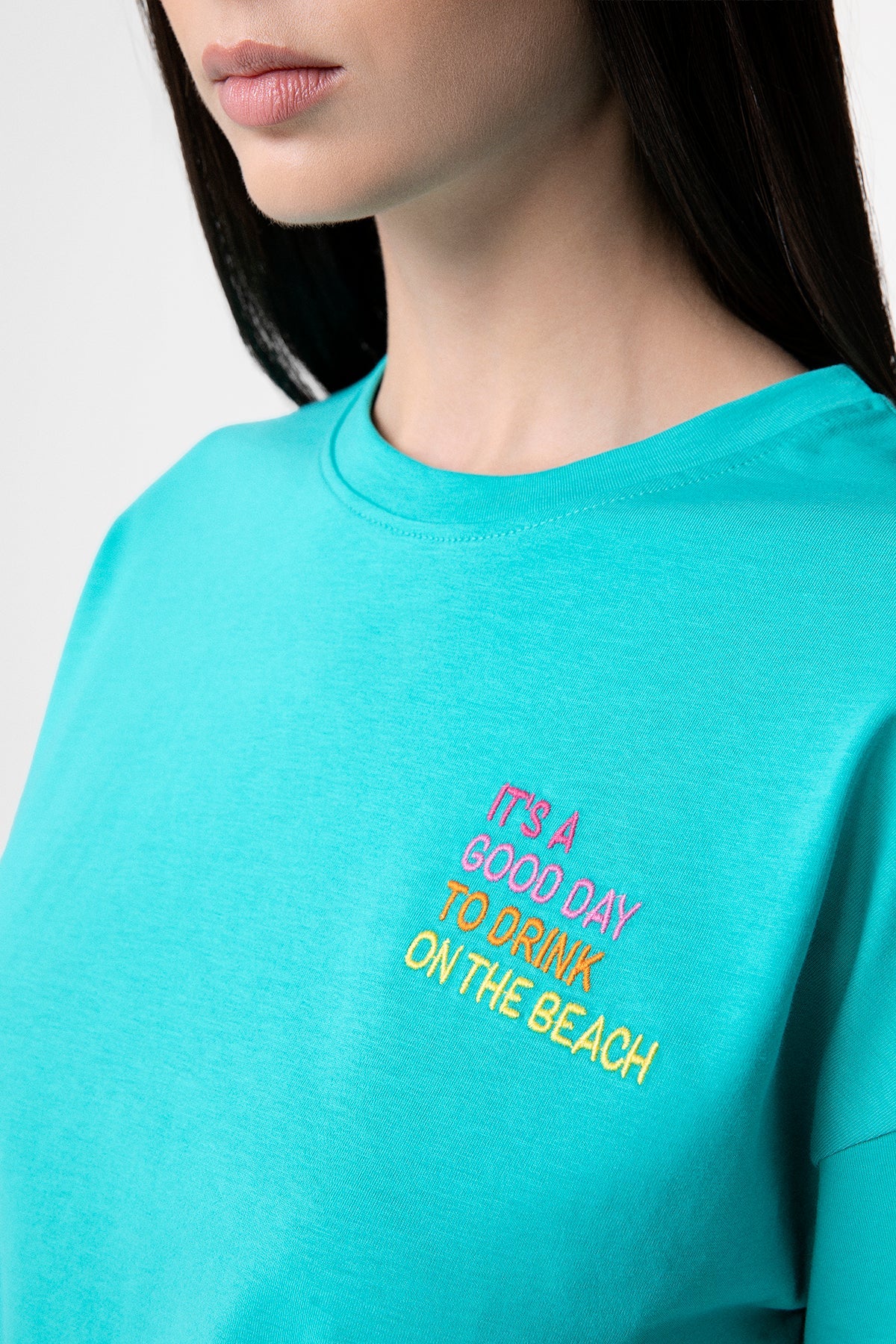 T‑shirt Superculture con ricamo “It’s a Good Day”